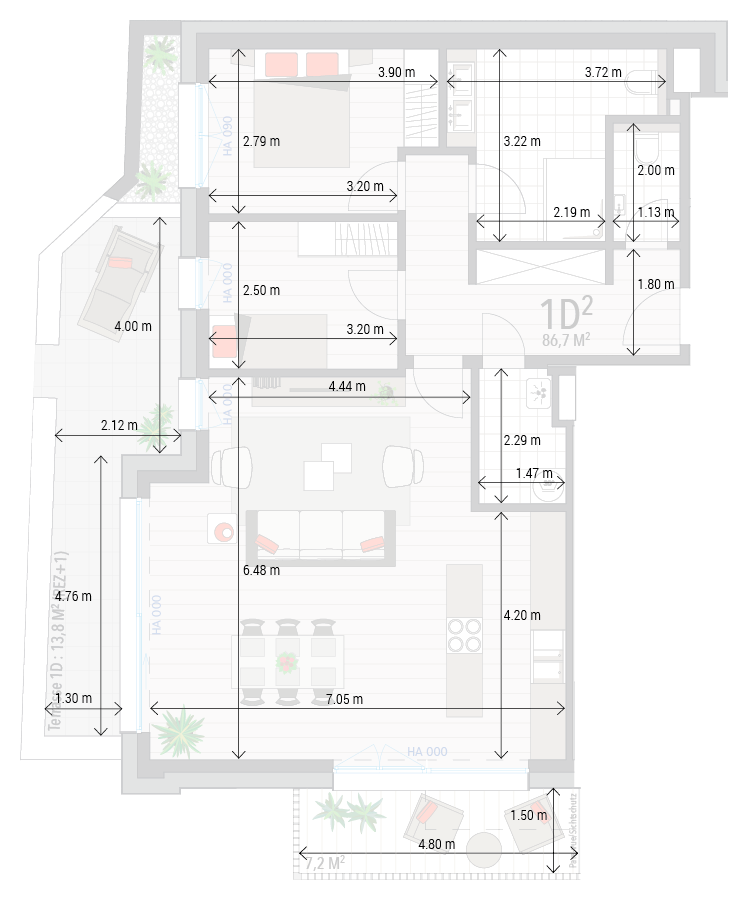 Appartement 1D