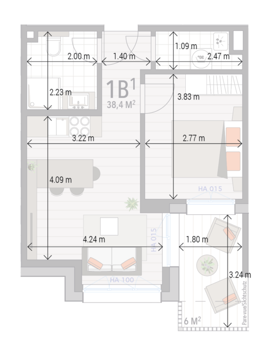 Wohnung 1B